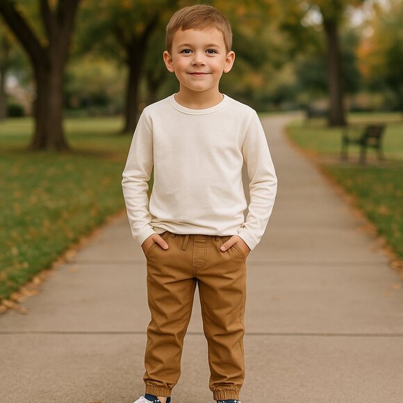 Crown & Ivy Kids Unisex Outfit – Size M – Long Sleeve Tee + Jogger Pants - Picture 1 of 14